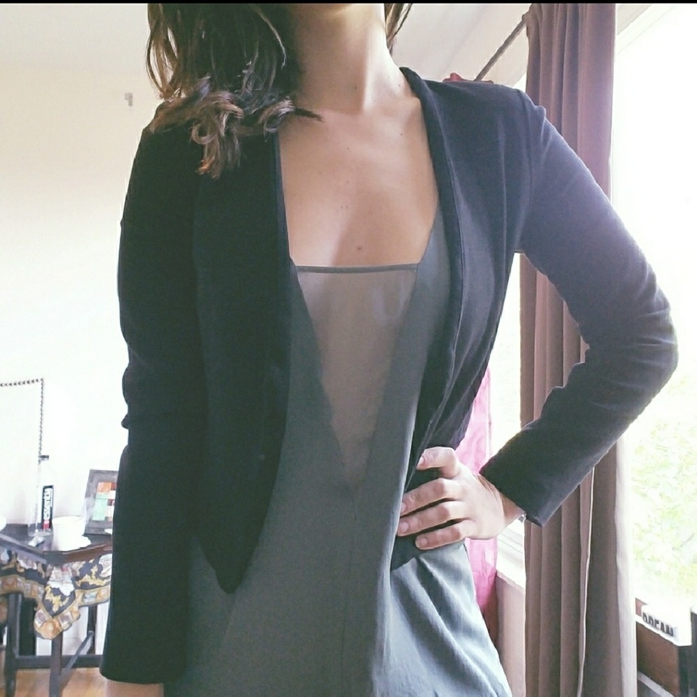 Mason by Michelle Mason Sexy V neck sheer